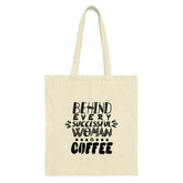 Coffee Lover Tote Bag, Successful Woman Gift, Motivational Bag, Everyday Bag, Cute Tote, Trendy Shopping Bag, Book Bag, Gift for Her - Tawshia